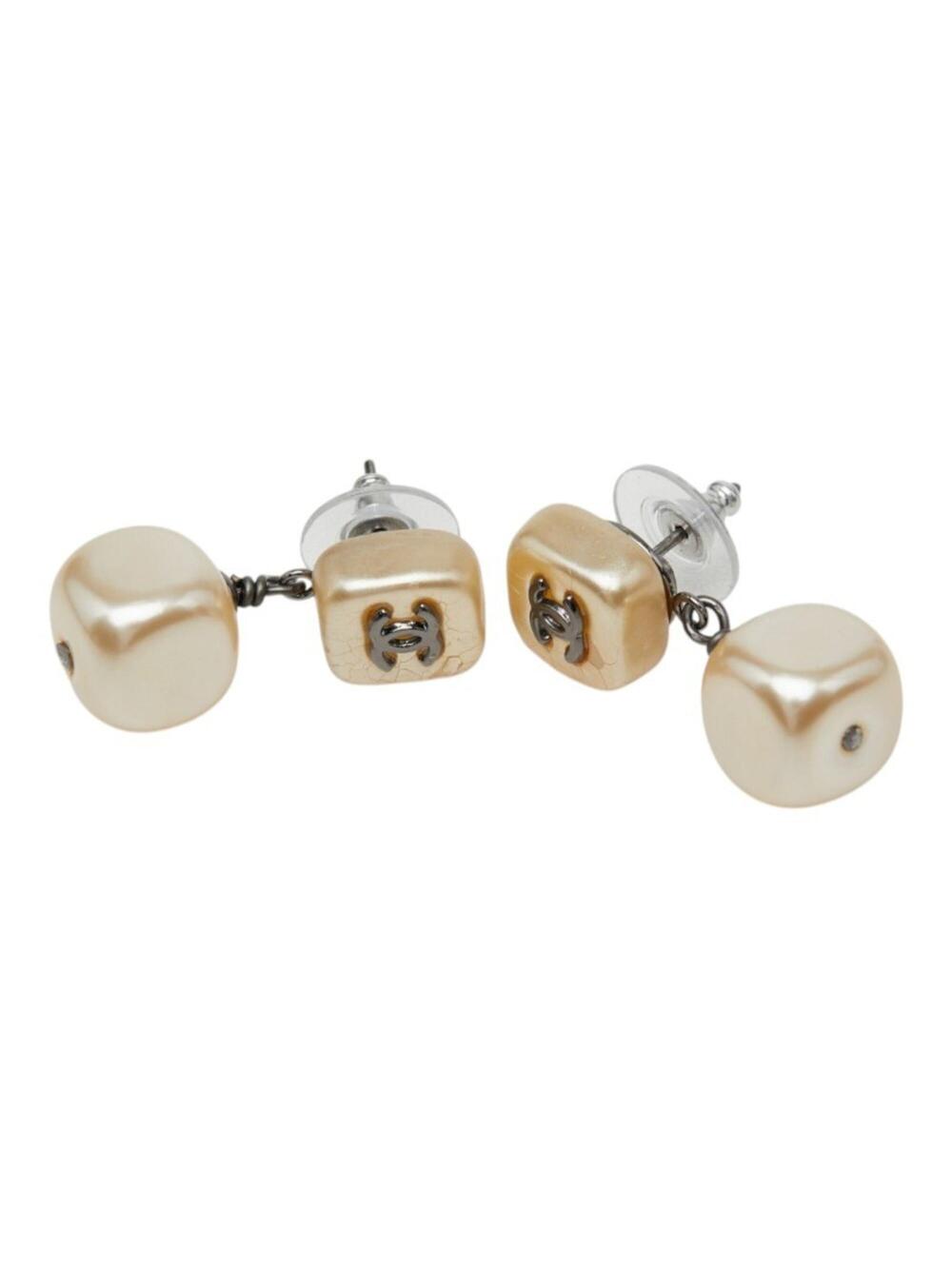 Chanel Cc Logo Stud Earrings Metal #276138C59B
